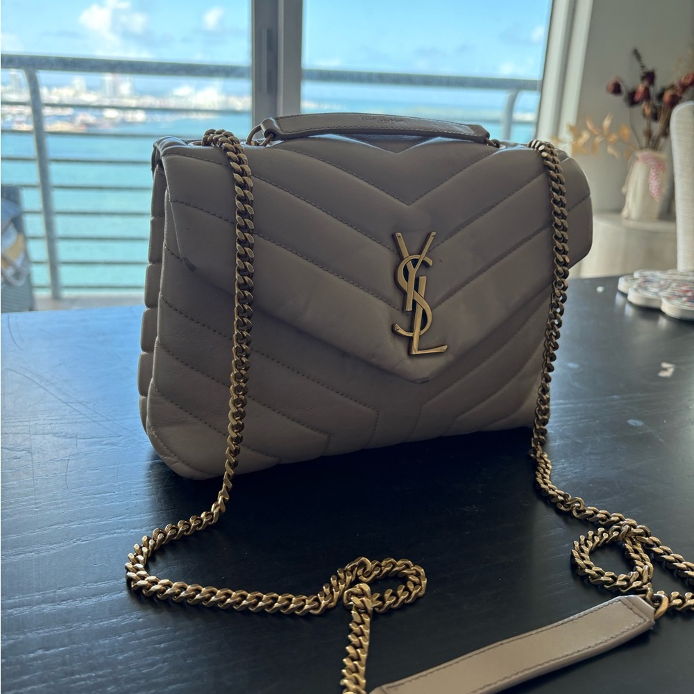 Yves Saint Laurent Nude LouLou Leather shoulder bag mm